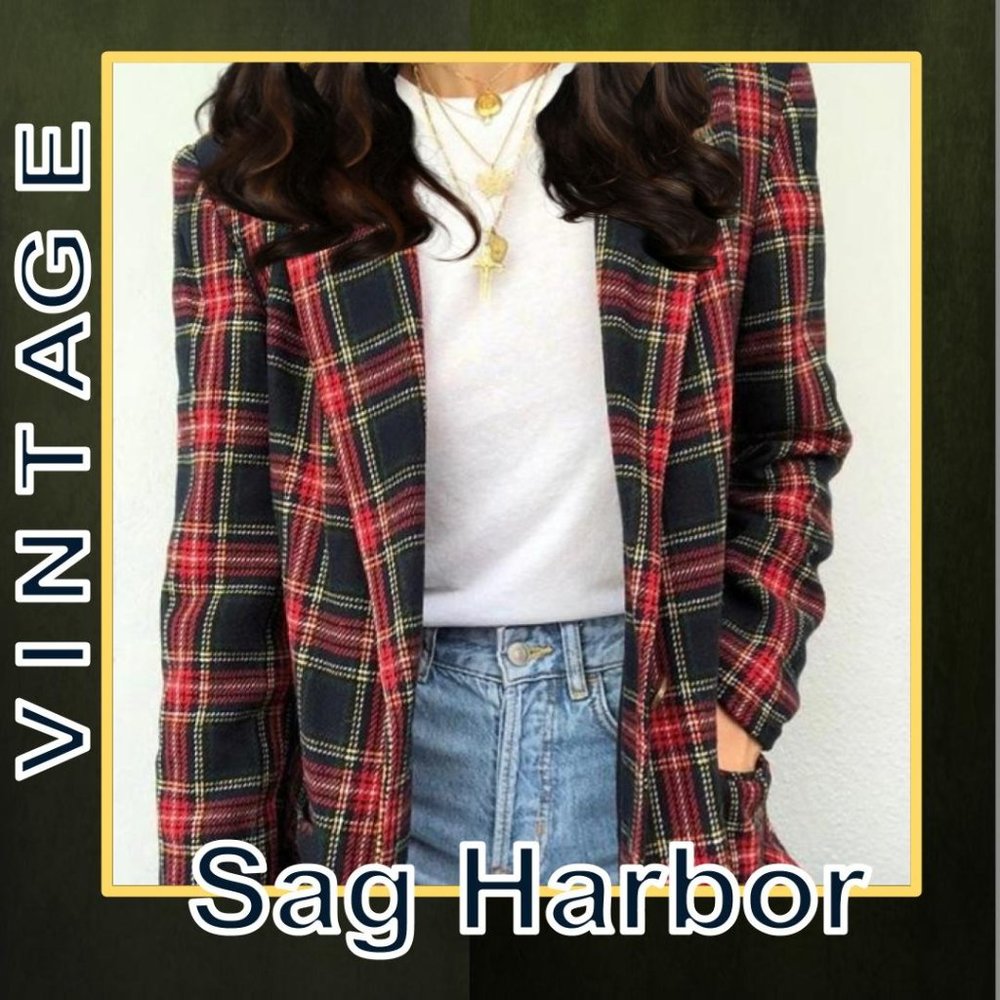 Sag Harbor Vintage Plaid Blazer/Jacket